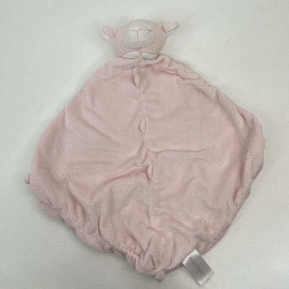 Angel Dear Pink White SHEEP Lamb Soft Plush Security Blanket Lovey Knot Knotted - Picture 2 of 9